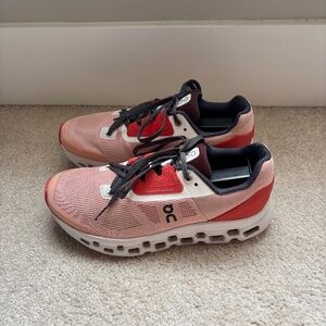 On Running Cloudstratus Sneakers | Women's 7 Pink Athletic Running Shoes